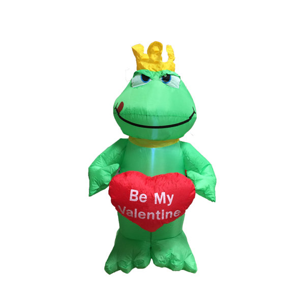 The Holiday Aisle® Inflatable Frog with Heart Decoration & Reviews